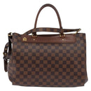 LOUIS VUITTON Damier Ebene Greenwich Hand Bag 2way N41337 LV Auth 143834-13