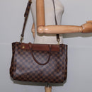 LOUIS VUITTON Damier Ebene Greenwich Hand Bag 2way N41337 LV Auth 143834-25