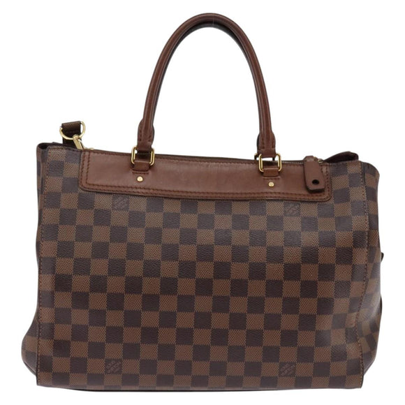 LOUIS VUITTON Damier Ebene Greenwich Hand Bag 2way N41337 LV Auth 143834