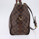 LOUIS VUITTON Damier Ebene Greenwich Hand Bag 2way N41337 LV Auth 143834-4