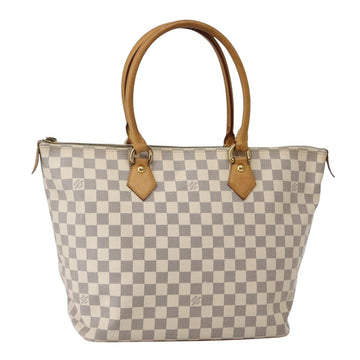 LOUIS VUITTON Damier Azur Saleya MM Tote Bag N51185 LV Auth 143835
