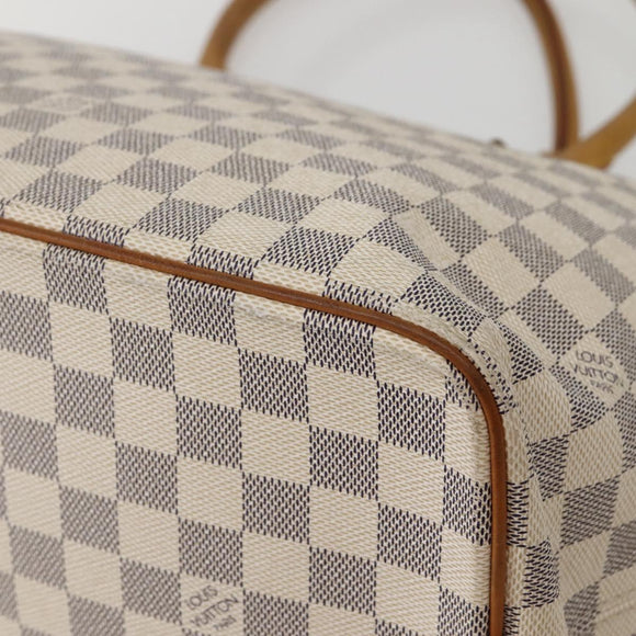 LOUIS VUITTON Damier Azur Saleya MM Tote Bag N51185 LV Auth 143835