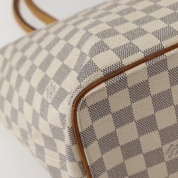 LOUIS VUITTON Damier Azur Saleya MM Tote Bag N51185 LV Auth 143835