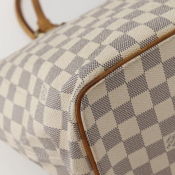 LOUIS VUITTON Damier Azur Saleya MM Tote Bag N51185 LV Auth 143835