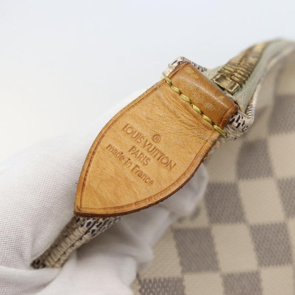 LOUIS VUITTON Damier Azur Saleya MM Tote Bag N51185 LV Auth 143835