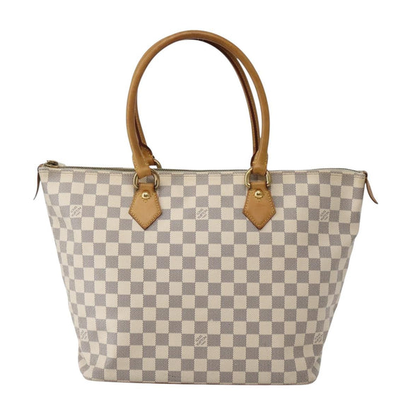 LOUIS VUITTON Damier Azur Saleya MM Tote Bag N51185 LV Auth 143835