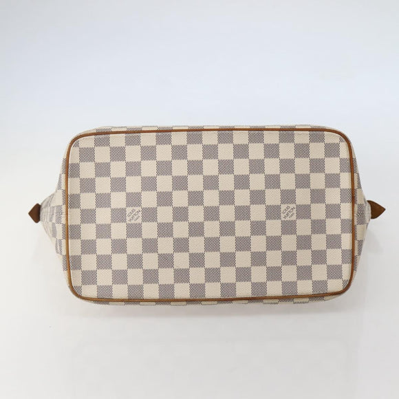 LOUIS VUITTON Damier Azur Saleya MM Tote Bag N51185 LV Auth 143835