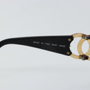 CHANEL COCO Mark Sunglasses Plastic Black CC Auth 143837-10