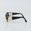 CHANEL COCO Mark Sunglasses Plastic Black CC Auth 143837-4