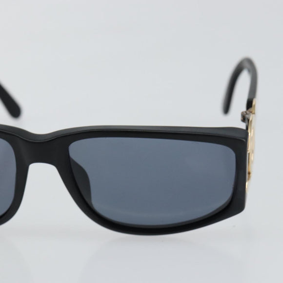 CHANEL COCO Mark Sunglasses Plastic Black CC Auth 143837