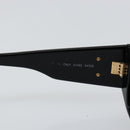 CHANEL COCO Mark Matelasse Sunglasses plastic Black CC Auth 143838-10