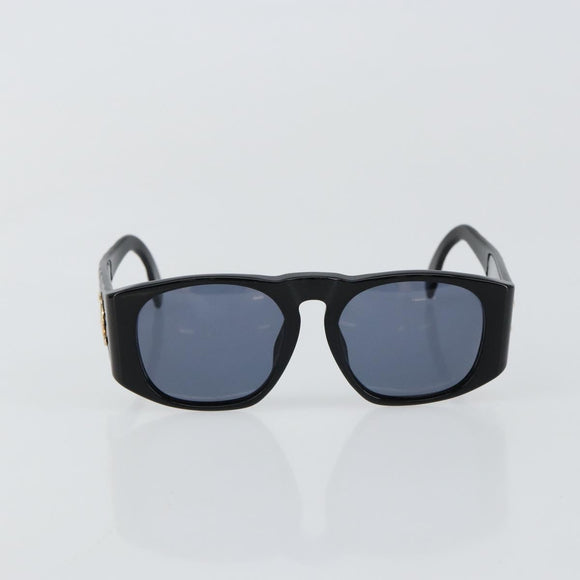 CHANEL COCO Mark Matelasse Sunglasses plastic Black CC Auth 143838