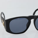 CHANEL COCO Mark Matelasse Sunglasses plastic Black CC Auth 143838-6