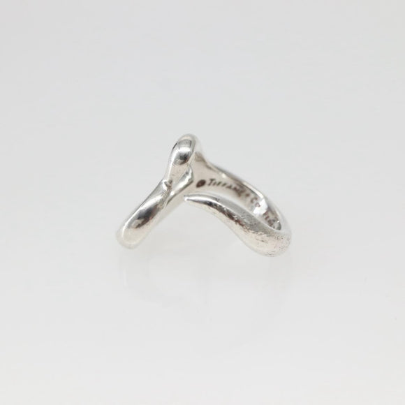 TIFFANY&Co. Open Heart Ring Ag925 Silver Auth 143839