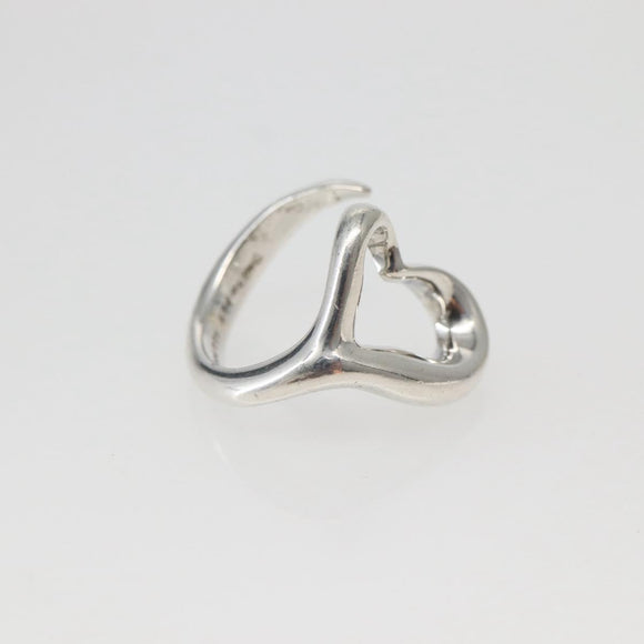 TIFFANY&Co. Open Heart Ring Ag925 Silver Auth 143839