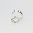 TIFFANY&Co. Open Heart Ring Ag925 Silver Auth 143839-5