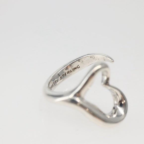 TIFFANY&Co. Open Heart Ring Ag925 Silver Auth 143839
