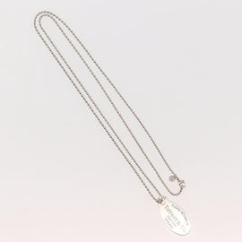 TIFFANY&Co. Return to Oval Tag Necklace Ag925 Silver Auth 143843 - 0