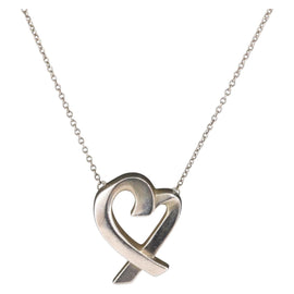TIFFANY&Co. Loving Heart Necklace Ag925 Silver Auth 143846