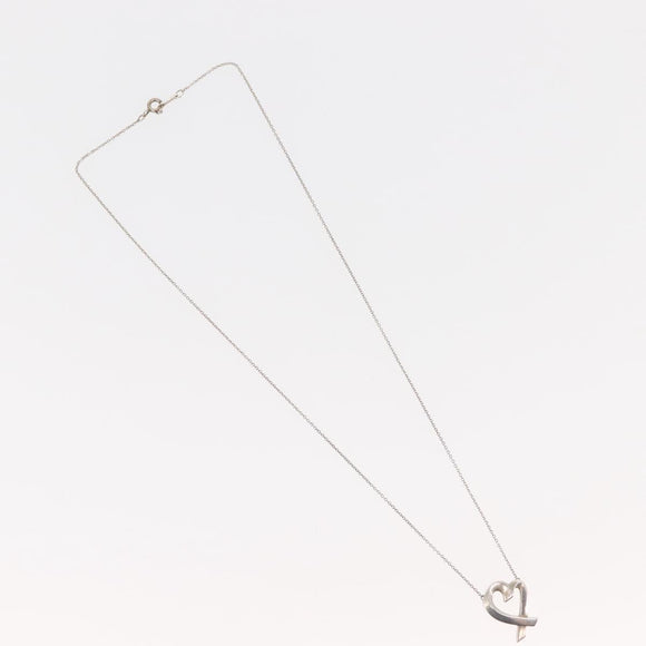 TIFFANY&Co. Loving Heart Necklace Ag925 Silver Auth 143846