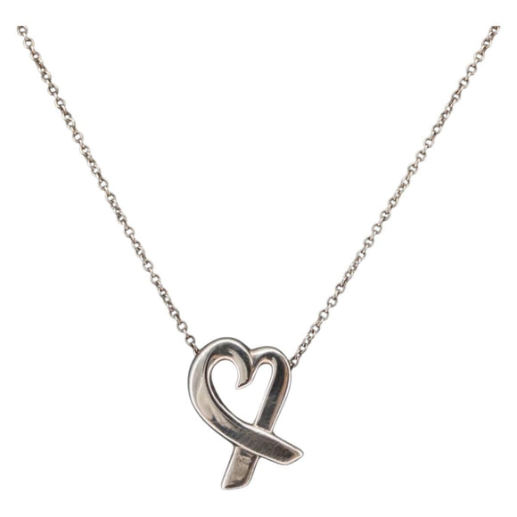 TIFFANY&Co. Loving Heart Necklace Ag925 Silver Auth 143847