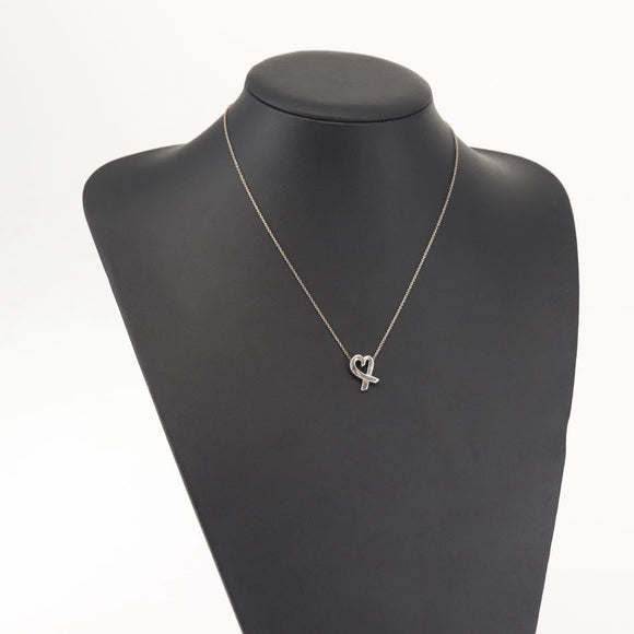 TIFFANY&Co. Loving Heart Necklace Ag925 Silver Auth 143847