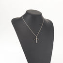 TIFFANY&Co. Open Cross Necklace Ag925 Silver Auth 143848-17