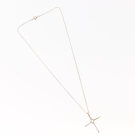 TIFFANY&Co. Open Cross Necklace Ag925 Silver Auth 143848 - 0