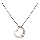 TIFFANY&Co. Open Heart Necklace Ag925 Silver Auth 143849-1