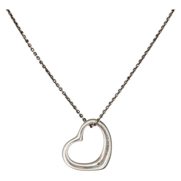 TIFFANY&Co. Open Heart Necklace Ag925 Silver Auth 143849