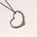 TIFFANY&Co. Open Heart Necklace Ag925 Silver Auth 143849-3