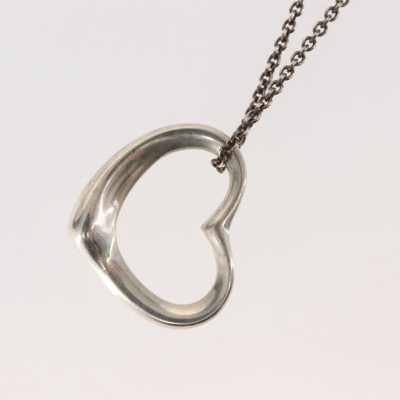 TIFFANY&Co. Open Heart Necklace Ag925 Silver Auth 143849