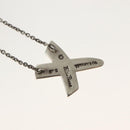 TIFFANY&amp;Co. Cross Kiss Necklace Ag925 Silver Auth 143851-10