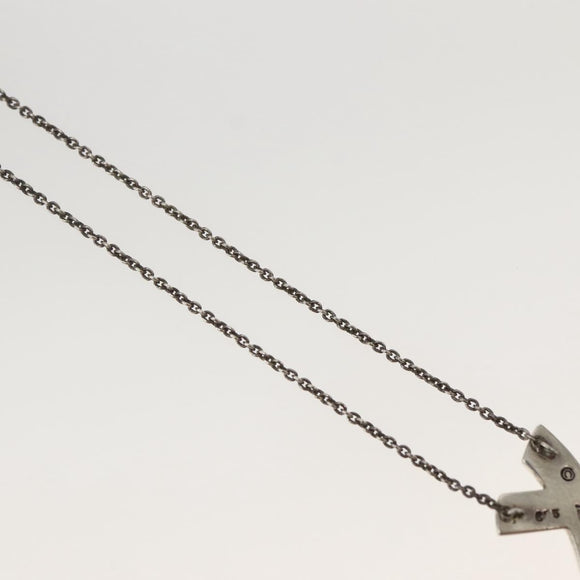 TIFFANY&amp;Co. Cross Kiss Necklace Ag925 Silver Auth 143851