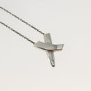 TIFFANY&amp;Co. Cross Kiss Necklace Ag925 Silver Auth 143851-4