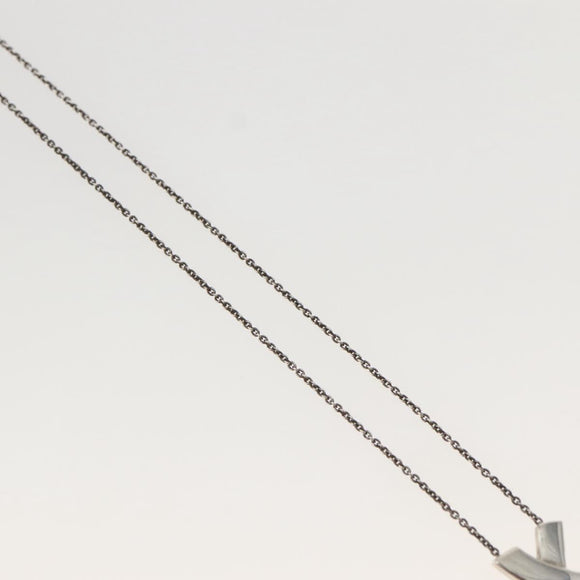 TIFFANY&amp;Co. Cross Kiss Necklace Ag925 Silver Auth 143851