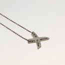TIFFANY&amp;Co. Cross Kiss Necklace Ag925 Silver Auth 143851-9