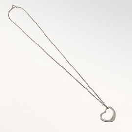 TIFFANY&Co. Open Heart Necklace Ag925 Silver Auth 143856 - 0