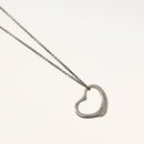 TIFFANY&Co. Open Heart Necklace Ag925 Silver Auth 143856-3