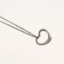 TIFFANY&Co. Open Heart Necklace Ag925 Silver Auth 143856-8
