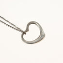TIFFANY&Co. Open Heart Necklace Ag925 Silver Auth 143856-9