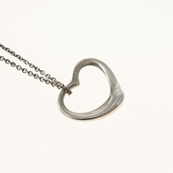 TIFFANY&Co. Open Heart Necklace Ag925 Silver Auth 143856