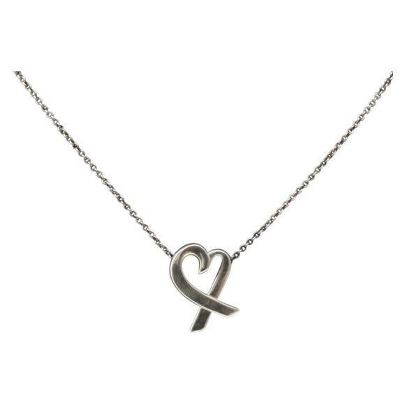 TIFFANY&Co. Loving Heart Necklace Ag925 Silver Auth 143858