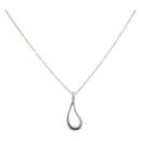 TIFFANY&Co. Open Teardrop Necklace Ag925 Silver Auth 143860-1