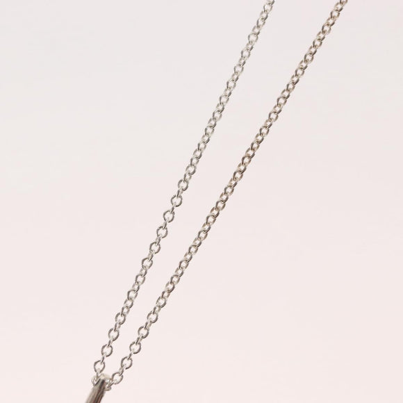 TIFFANY&Co. Open Teardrop Necklace Ag925 Silver Auth 143860