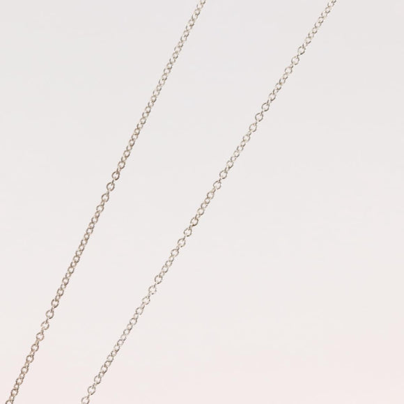 TIFFANY&Co. Open Teardrop Necklace Ag925 Silver Auth 143860