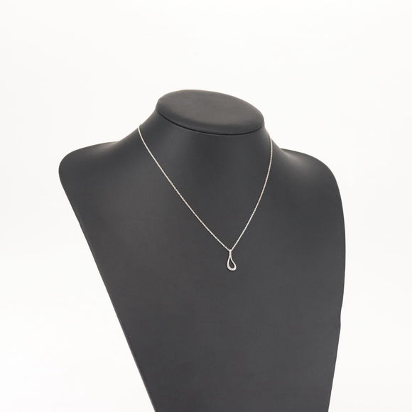 TIFFANY&Co. Open Teardrop Necklace Ag925 Silver Auth 143860