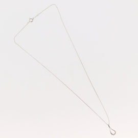 TIFFANY&Co. Open Teardrop Necklace Ag925 Silver Auth 143860 - 0