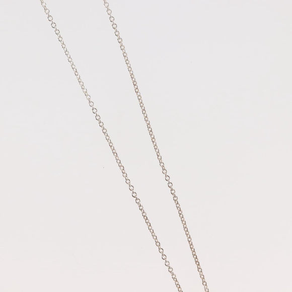 TIFFANY&Co. Open Teardrop Necklace Ag925 Silver Auth 143860