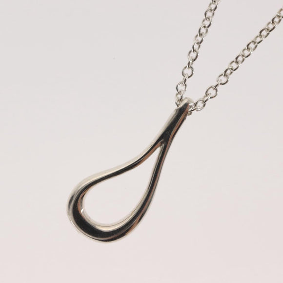 TIFFANY&Co. Open Teardrop Necklace Ag925 Silver Auth 143860